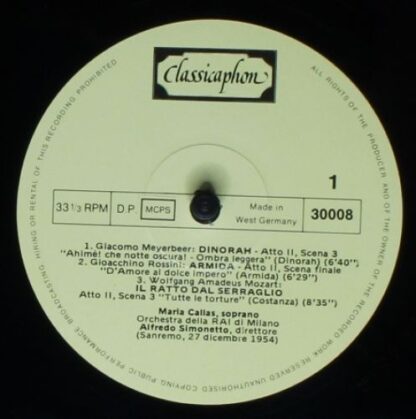Classicaphon 30001 - Maria Callas - Portrait In Gold Vol: 2 - Image 7