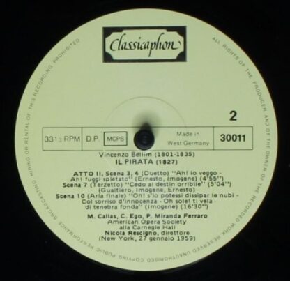 Classicaphon 30001 - Maria Callas - Portrait In Gold Vol: 2 - Image 12