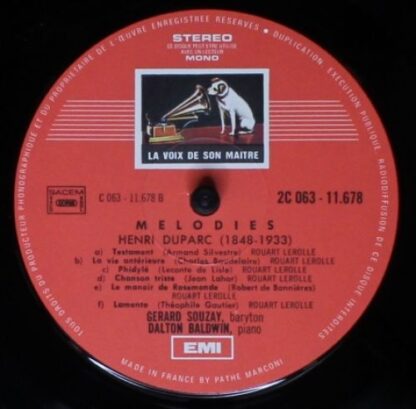 La Voix De Son Maître 2C 063 - 11.678 - Henri Duparc, Gérard Sou - Image 4