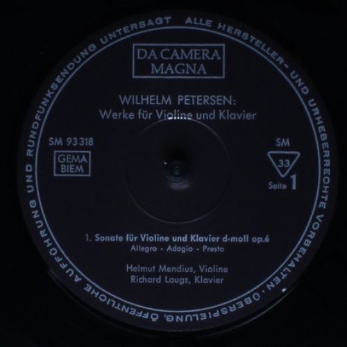 Da Camera Magna SM 93318-19 - Wilhelm Petersen, Helmut Mendius, - Image 4