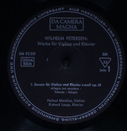 Da Camera Magna SM 93318-19 - Wilhelm Petersen, Helmut Mendius, - Image 6