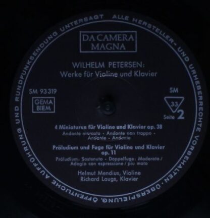 Da Camera Magna SM 93318-19 - Wilhelm Petersen, Helmut Mendius, - Image 7