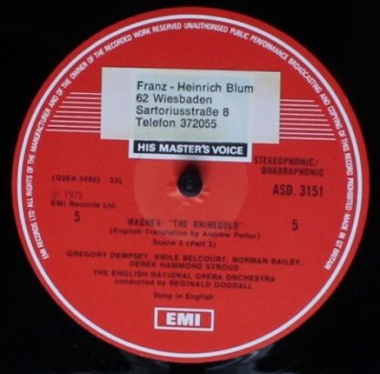 His Master's Voice SLS 5032 - Reginald Goodall, Richard Wagner, - Image 9
