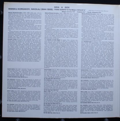 BIS LP-44 - Nikolai Rimsky-Korsakov, Franz Berwald, Eva Knardahl - Image 2