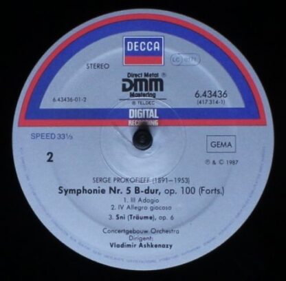 DECCA 417 314-1 - Sergei Prokofiev, Vladimir Ashkenazy, Concertg - Image 4