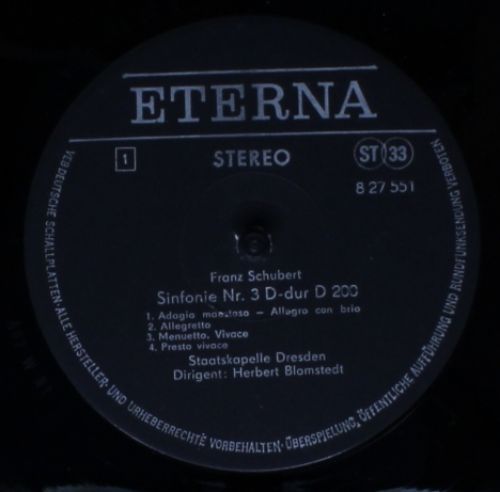 Eterna 8 27 551 - Franz Schubert, Staatskapelle Dresden, Herbert - Image 3