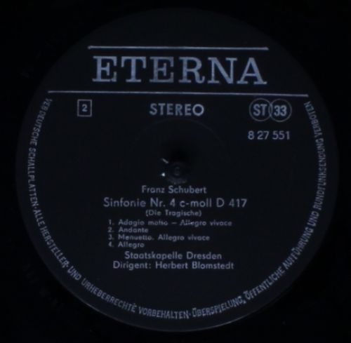 Eterna 8 27 551 - Franz Schubert, Staatskapelle Dresden, Herbert - Image 4