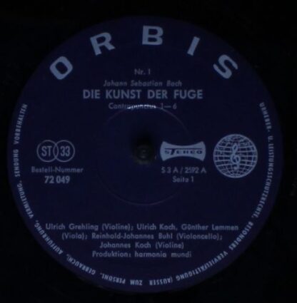 Orbis 72 037 - Johann Sebastian Bach - Die Kunst Der Fuge - Image 5