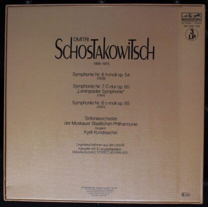 Ariola 300 699 - 435 - Dmitri Shostakovich, Kiril Kondrashin, Mo - Image 2