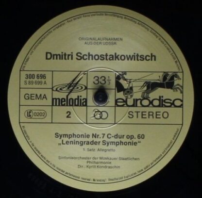 Ariola 300 699 - 435 - Dmitri Shostakovich, Kiril Kondrashin, Mo - Image 4