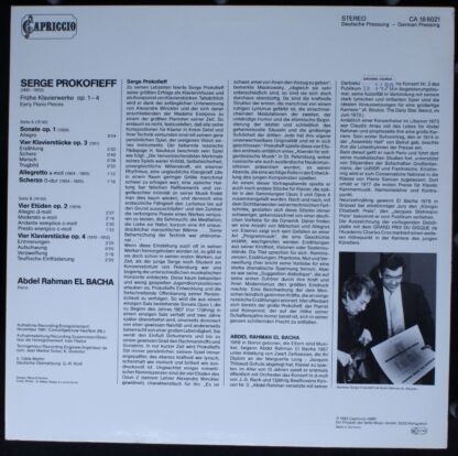 Capriccio CA 18 6021 - Sergei Prokofiev, Abdel Rahman El Bacha - - Image 2
