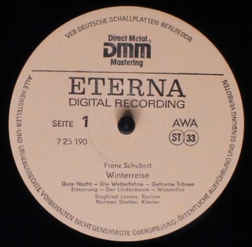 Eterna 7 25 190-191 - Franz Schubert, Siegfried Lorenz, Norman S - Image 5