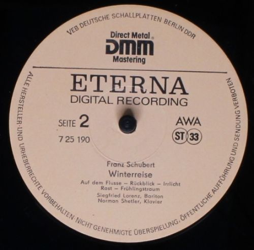 Eterna 7 25 190-191 - Franz Schubert, Siegfried Lorenz, Norman S - Image 6
