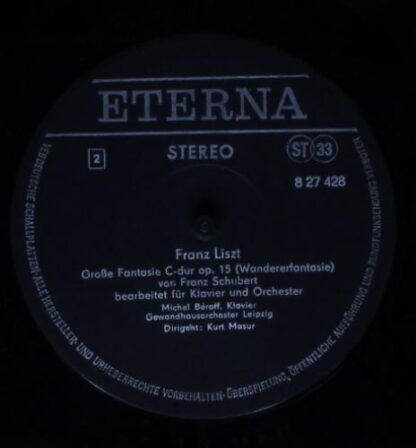 Eterna 8 27 428 - Franz Liszt, Michel Béroff, Gewandhausorcheste - Image 4