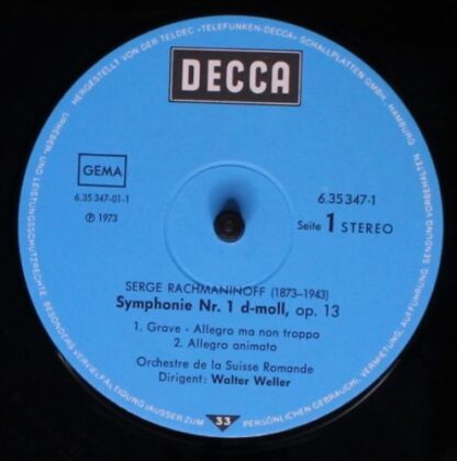 DECCA 6.35347 EX - Sergei Vasilyevich Rachmaninoff, L'Orchestre - Image 4