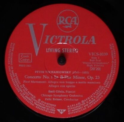 RCA Victrola VICS 1039 - Pyotr Ilyich Tchaikovsky, Emil Gilels, - Image 3