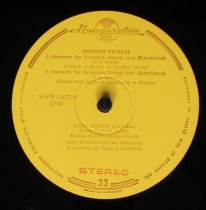 Hungaroton SLPX 11671 - Antonio Vivaldi, László Czidra, Liszt Fe - Image 4