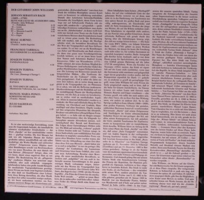 CBS 61 594 - John Williams (7) - Der Gitarrist John Williams - Image 2