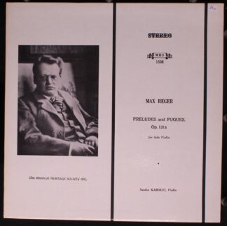 Musical Heritage Society MHS 1698 - Max Reger - Preludes And Fug