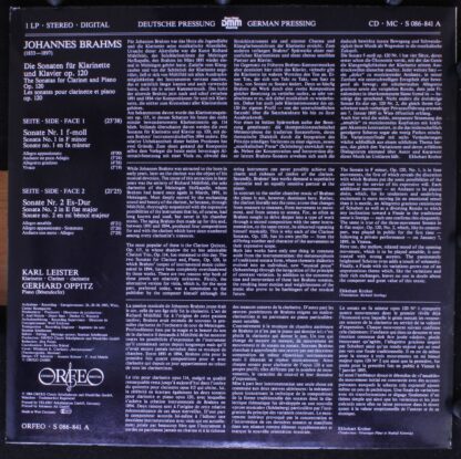 Orfeo (2) S 086 841 A - Johannes Brahms, Karl Leister, Gerhard O - Image 2