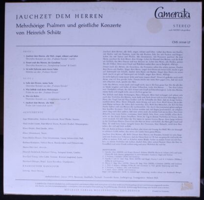 Camerata (2) CMS 30 048 LP - Heinrich Schütz - Jauchzet Dem Herr - Image 2
