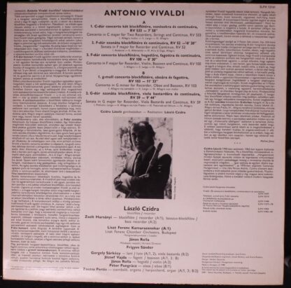 Hungaroton SLPX 12161 - Antonio Vivaldi, László Czidra, Liszt Fe - Image 4