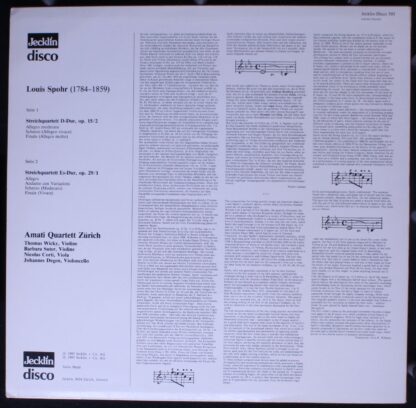 Jecklin-Disco 593 - Louis Spohr, Amati Quartet - Streichquartett - Image 2