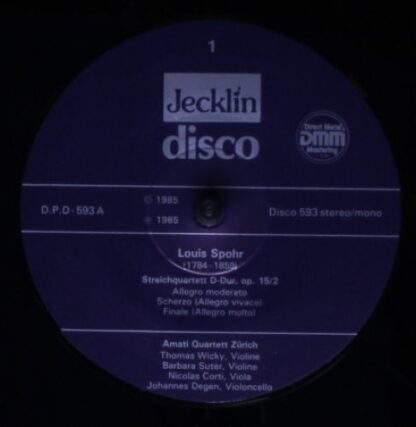 Jecklin-Disco 593 - Louis Spohr, Amati Quartet - Streichquartett - Image 3