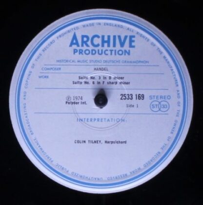 Archiv Produktion 2533 169 - Georg Friedrich Händel, Colin Tilne - Image 3