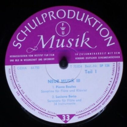 Schulproduktion Musik SP 124 - Various - Neue Musik III - Image 3