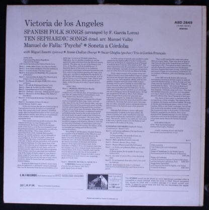 His Master's Voice ASD 2649 - Victoria De Los Angeles - Spanish - Image 2