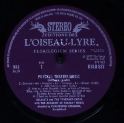 L'Oiseau-Lyre DSLO 527 - Henry Purcell, The Academy Of Ancient M - Image 4