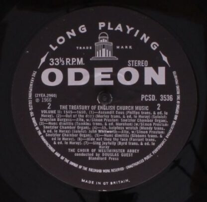 Odeon PCSD. 3536 - The Choir Of Westminster Abbey, Douglas Guest - Image 4