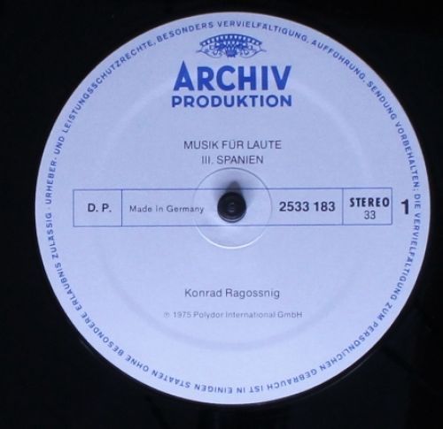 Archiv Produktion 2533 183 - Konrad Ragossnig - Musik Für Laute, - Image 5
