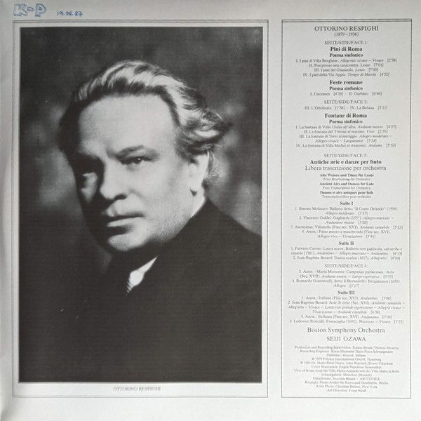 Deutsche Grammophon 413 206-1 - Ottorino Respighi, Boston Sympho - Image 4