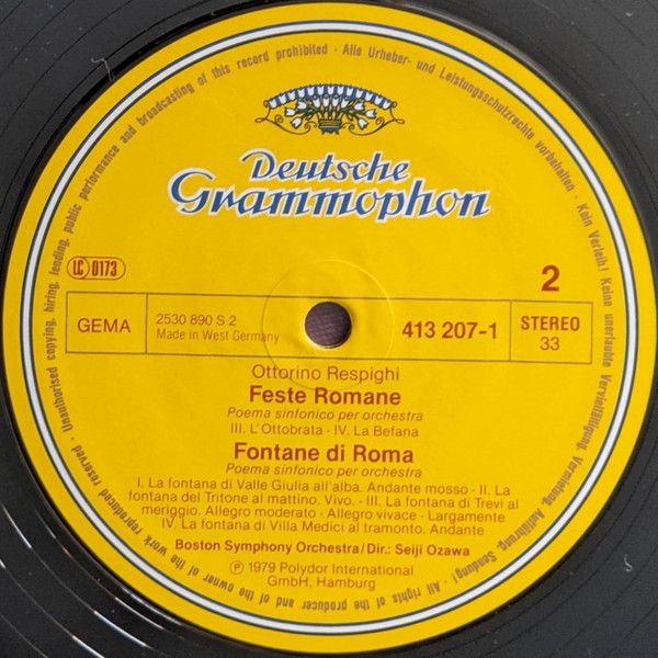 Deutsche Grammophon 413 206-1 - Ottorino Respighi, Boston Sympho - Image 6