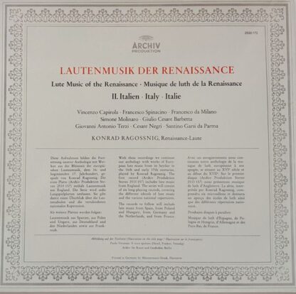 Archiv Produktion 2533 173 - Konrad Ragossnig - Musik Für Laute - Image 2