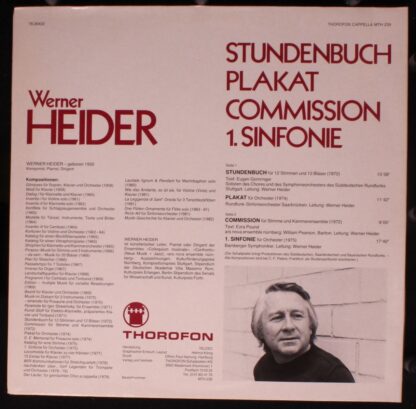 Thorofon MTH 239 - Werner Heider - Stundenbuch / Plakat / Commis - Image 3