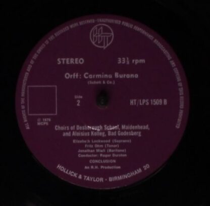 Hollick & Taylor LPS 1509 - Carl Orff - Carmina Burana - Image 4