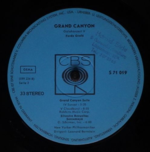 CBS S 71 019 - Ferde Grofé, Silvestre Revueltas, Leonard Bernste - Image 4