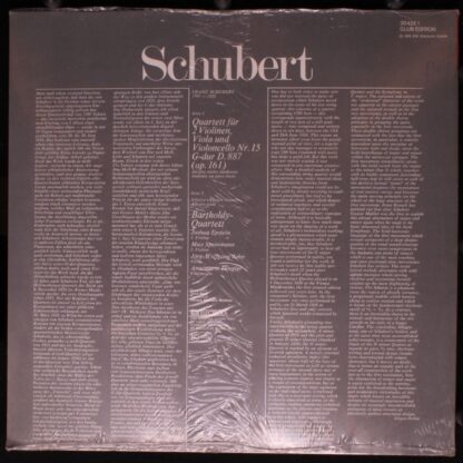His Master's Voice 30 426 1 - Franz Schubert, Bartholdy Quartett - Image 2