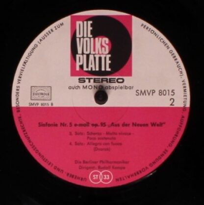 Die Volksplatte SMVP 8015 - Antonín Dvořák, Berliner Philharmoni - Image 4