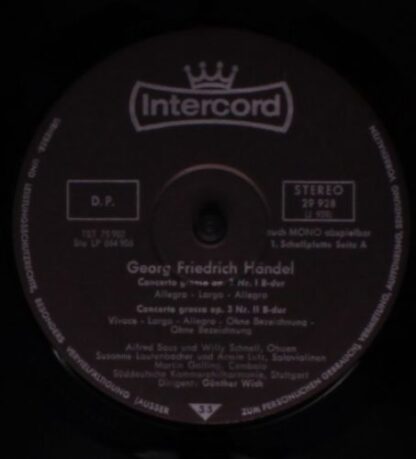 Intercord 29 928-9/1-2 - Georg Friedrich Händel, Süddeutsche Kam - Image 4