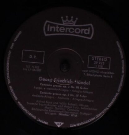 Intercord 29 928-9/1-2 - Georg Friedrich Händel, Süddeutsche Kam - Image 5