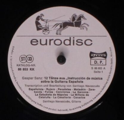 Eurodisc 86 853 KK - Santiago Navascués - Spanische Gitarrenmusi - Image 4