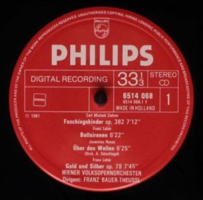 Philips 6514 068 - Wiener Volksopernorchester, Franz Bauer-Theus - Image 3