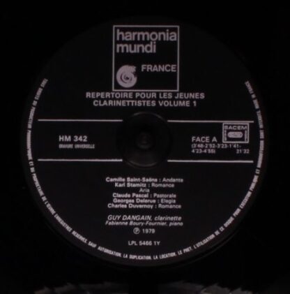harmonia mundi France HM 342 - Guy Dangain - Repertoire Pour Les - Image 5