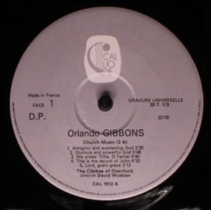 Calliope CAL. 1612 - Orlando Gibbons, The Clerkes Of Oxenford, D - Image 3
