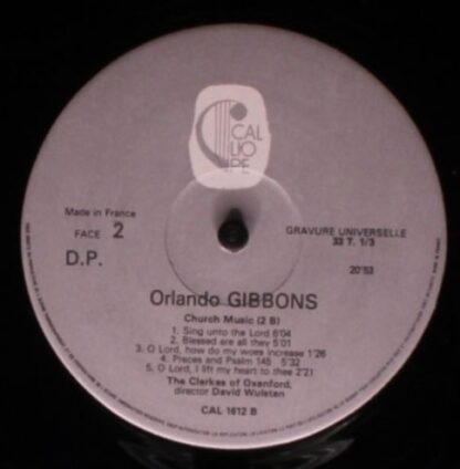 Calliope CAL. 1612 - Orlando Gibbons, The Clerkes Of Oxenford, D - Image 4
