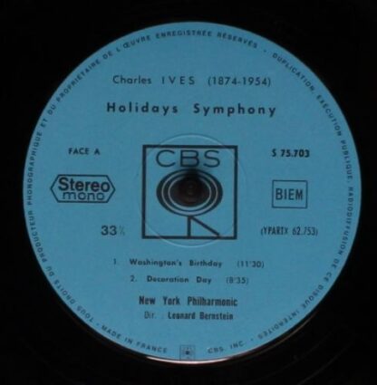 CBS S 75703 - Charles Ives, New York Philharmonic, Leonard Berns - Image 3
